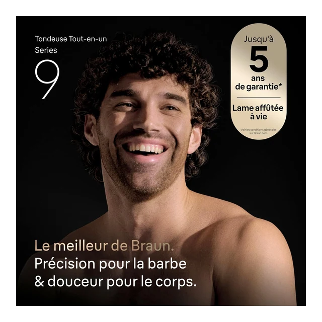 Vue principale de Braun Series 9 AIO9545, tondeuse tout en un 22 en 1