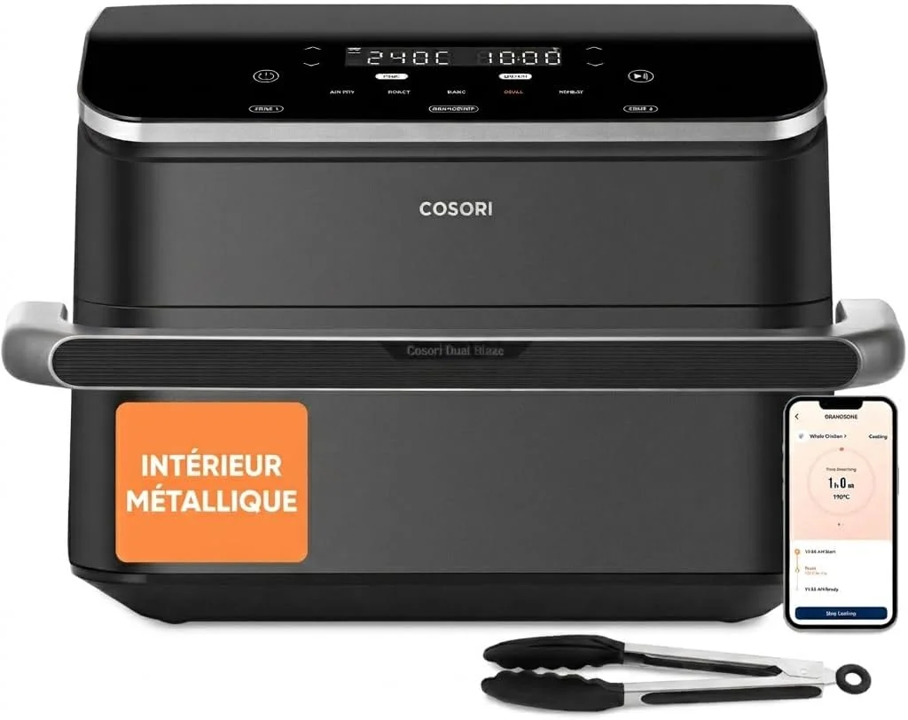 Cosori TwinFry 10 L, friteuse sans huile double zone modulable : vue principale