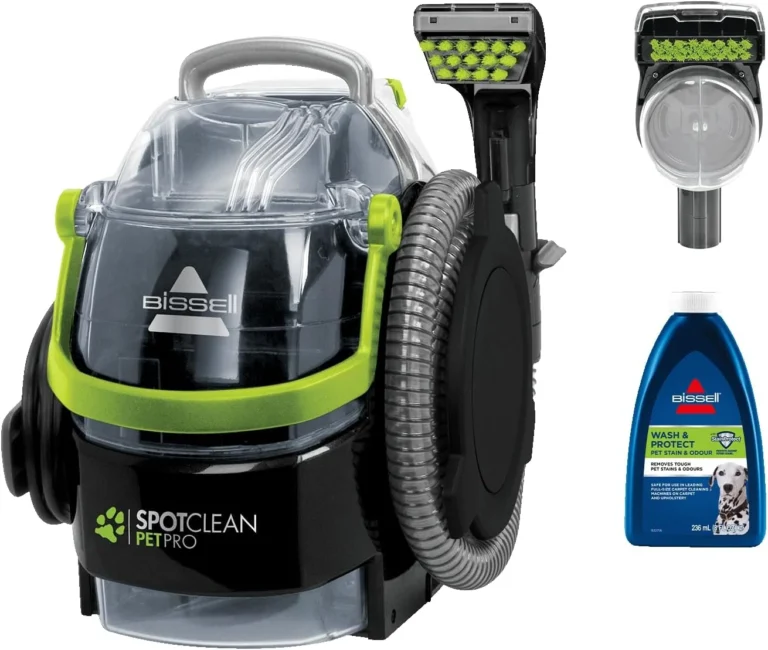 BISSELL SpotClean Pet Pro 15585 noir et vert avec ses deux accessoires et son flacon de formule