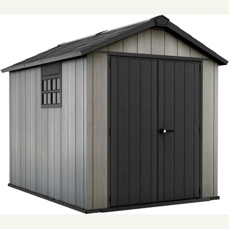 Vue principale de Abri de jardin Keter Oakland 6 m², parois effet bois peignables